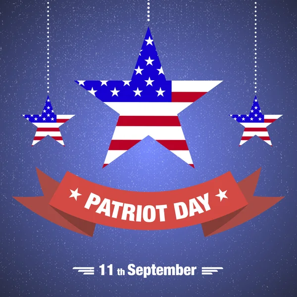 Patriot Day Grußkarte Hintergrund — Stockvektor