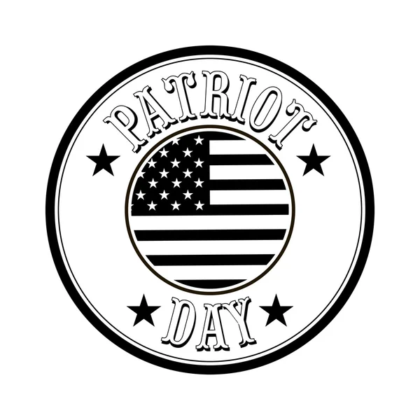 Patriot Day Abzeichen Hintergrund im Retro-Stil — Stockvektor