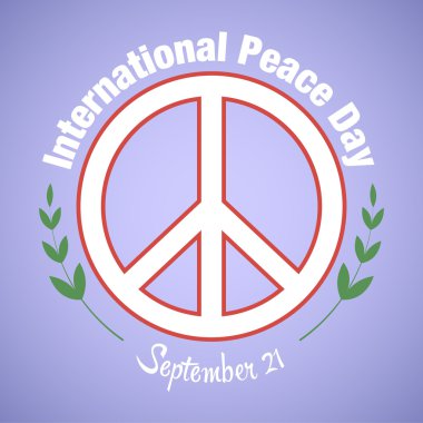 Uluslararası Barış günü tebrik kartı arka plan