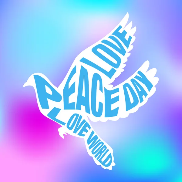 Fondo de tarjeta de felicitación del Día Internacional de la Paz — Vector de stock