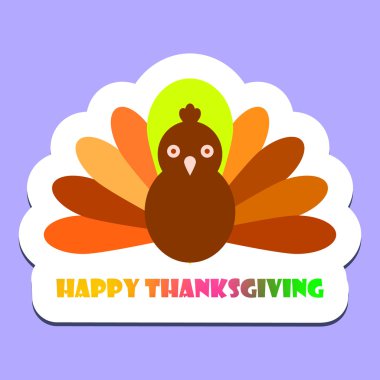 -Şükran günün kutlu olsun Türkiye sopa ile yazı renkli