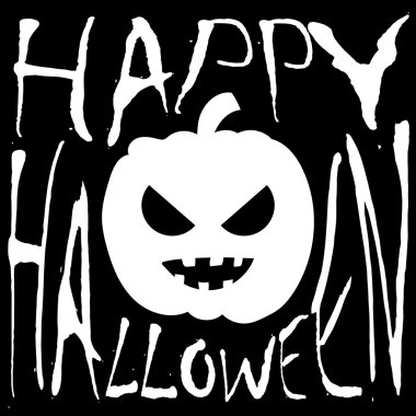 Mutlu Cadılar Bayramı kelime tebrik kartı grunge arka plan korku kabak ile yazı