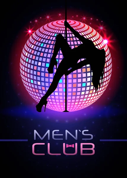 Striptease Club Poster Design — Stockvector