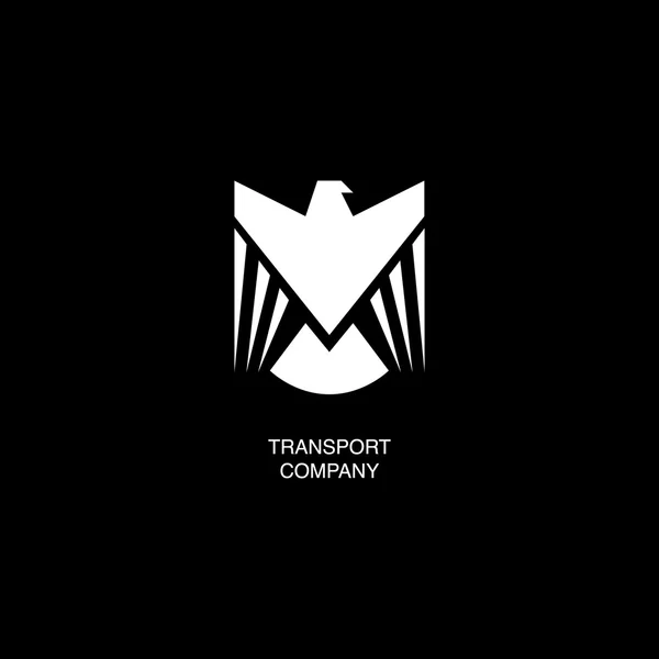 Ilustración con logotipo de la empresa de transporte — Vector de stock