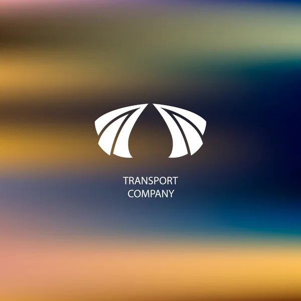 交通公司徽标上模糊的背景 — 图库矢量图片