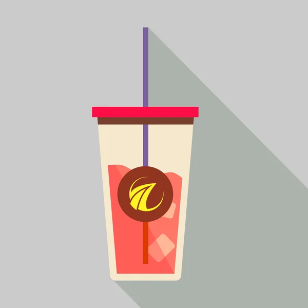 Illustrationen med juice cup — Stock vektor