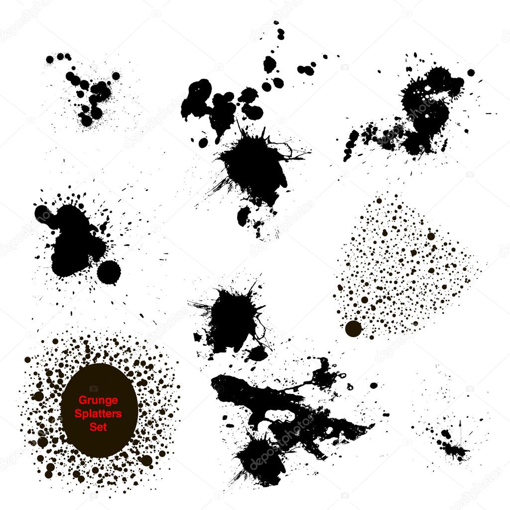 Illustration with grunge splatter