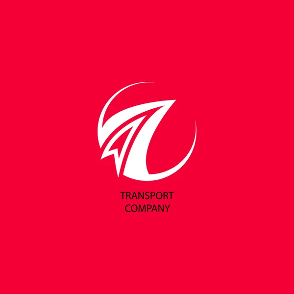 Ilustração com logotipo da empresa de transporte — Vetor de Stock