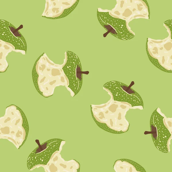 Иллюстрация с зеленым рисунком яблока — стоковый вектор