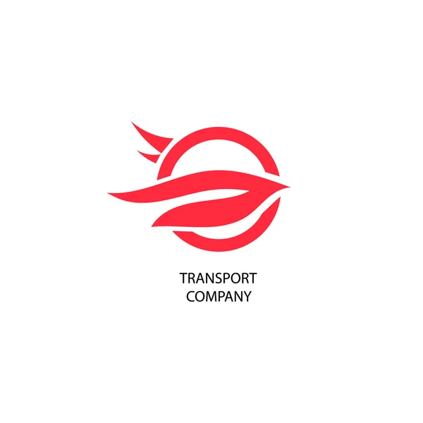 Ilustración con logotipo de la empresa de transporte — Archivo Imágenes Vectoriales