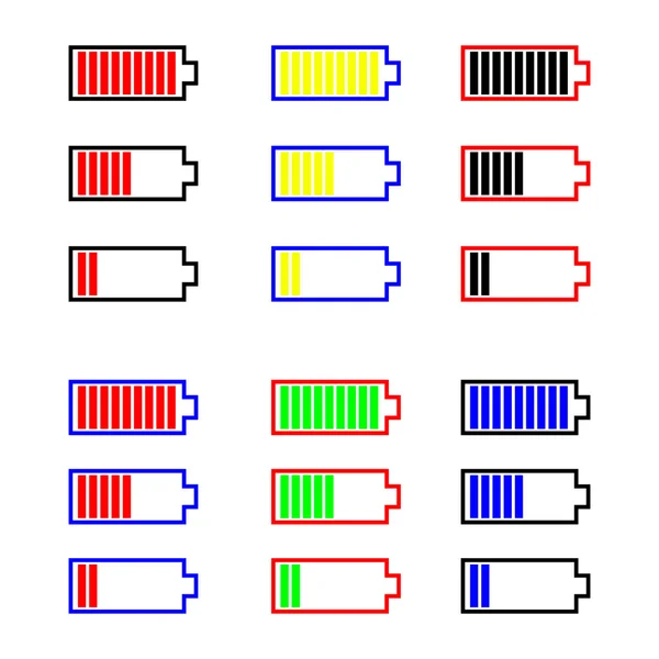 Ilustração com conjunto de bateria — Vetor de Stock