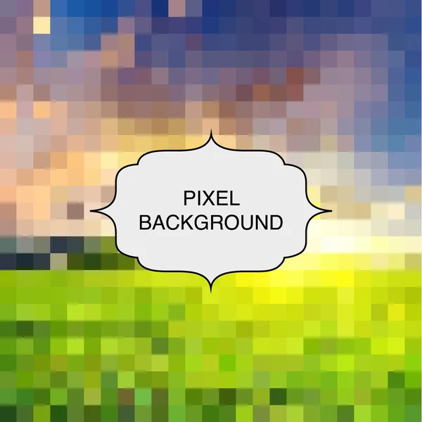 Illustration with pixel background — Stock vektor