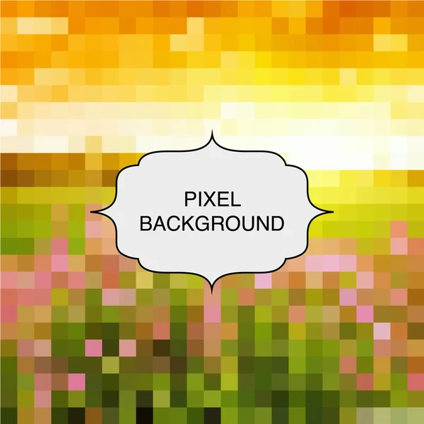 Illustration with pixel background — ストックベクタ