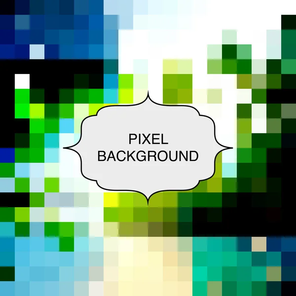 Illustration with pixel background — ストックベクタ