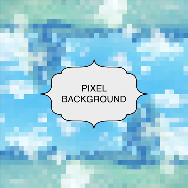 Illustration with pixel background — ストックベクタ