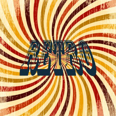 Retro sunburst arka plan illüstrasyon