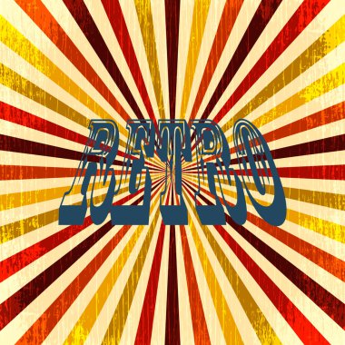 Retro sunburst arka plan illüstrasyon