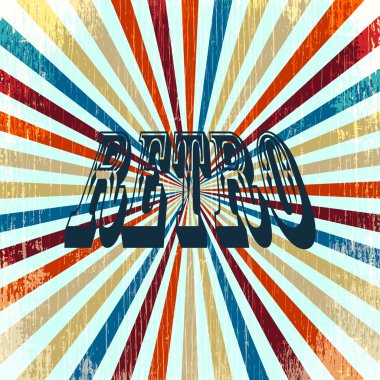 Retro sunburst arka plan illüstrasyon