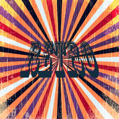 Retro sunburst arka plan illüstrasyon