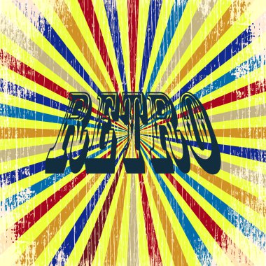Retro sunburst arka plan illüstrasyon