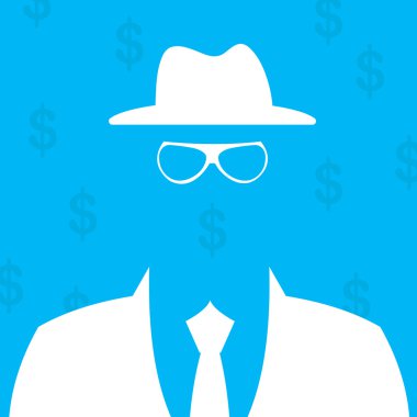 illüstrasyon iş adamı siluet arka plan ile