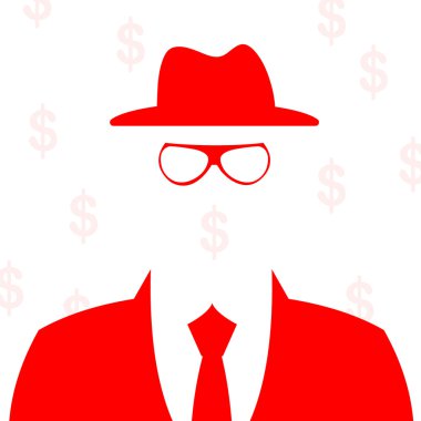 illüstrasyon iş adamı siluet arka plan ile