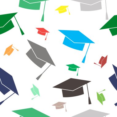 Eğitim öğeleri desenli illüstrasyon