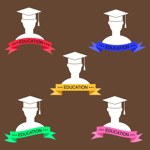 Ilustracja z elementami wykształcenie — Wektor stockowy