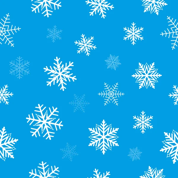 Illustrationen med jul snöflingor mönster — Stock vektor