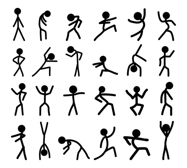 el ile şekil çizmek doodle halklar seti