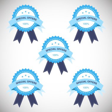 rozetleri kümesiyle illüstrasyon