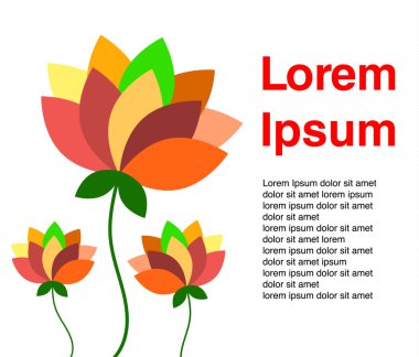 illüstrasyon soyut çiçek arka plan ile