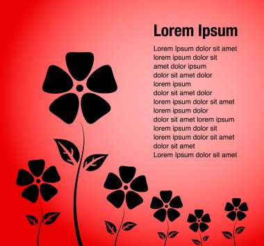 illüstrasyon soyut arka plan kartı çiçekler