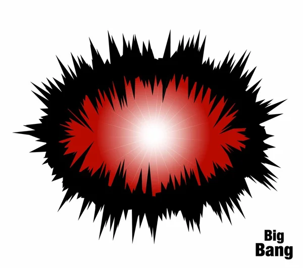 Illustration med abstrakt big bang bakgrund — Stock vektor