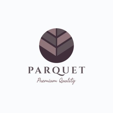 Minimalist çember parke döşeme vinil döşeme logosunun vektör çizimi