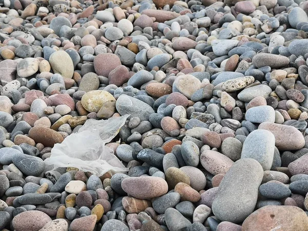 Tapete Aus Mediterranen Kieselsteinen — Stockfoto