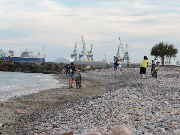 Grúas Contenedores Horizonte Muelle — Foto de Stock