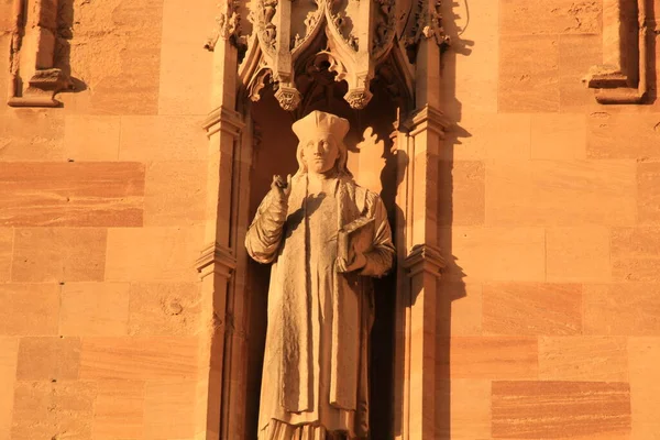 Каменная Скульптура Фасаде Оксфорда — стоковое фото