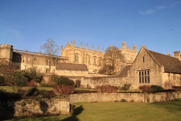 Tuin Met Bomen Oxford Historische Stad Stockfoto