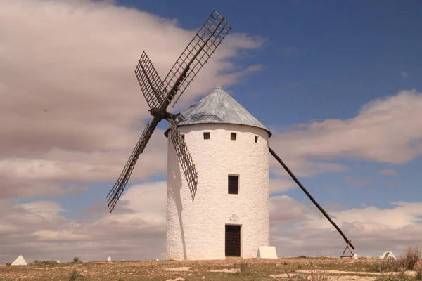Traditionella Väderkvarnar Quijote Kastilien Spanien — Stockfoto