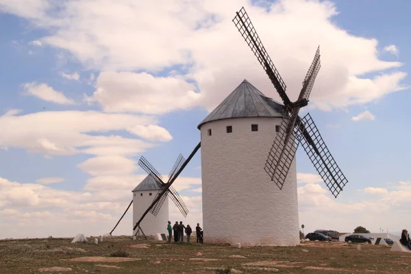 Traditionelle Windmühlen Kastilien Spanien — Stockfoto