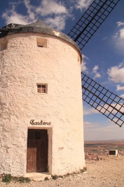 Mulini Vento Tradizionali Chisciotte Castiglia Spagna — Foto Stock