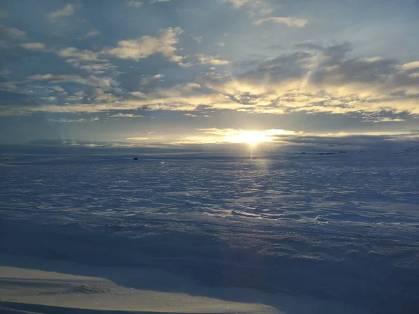 Téli Fények Reggel Iceland — Stock Fotó