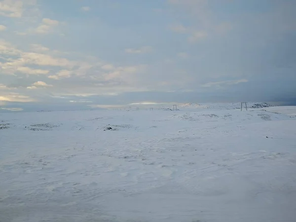 Paisagem Congelada Durante Inverno Islândia — Fotografia de Stock