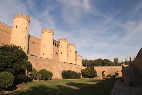 Zaragoza Medieval Wall Sunny Day — Foto Stock