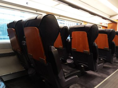Sitting area inside high spain train