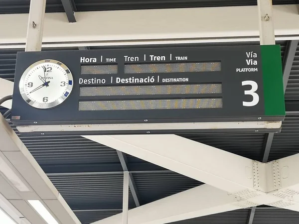 Treinstation Horloge Platform Indicator — Stockfoto