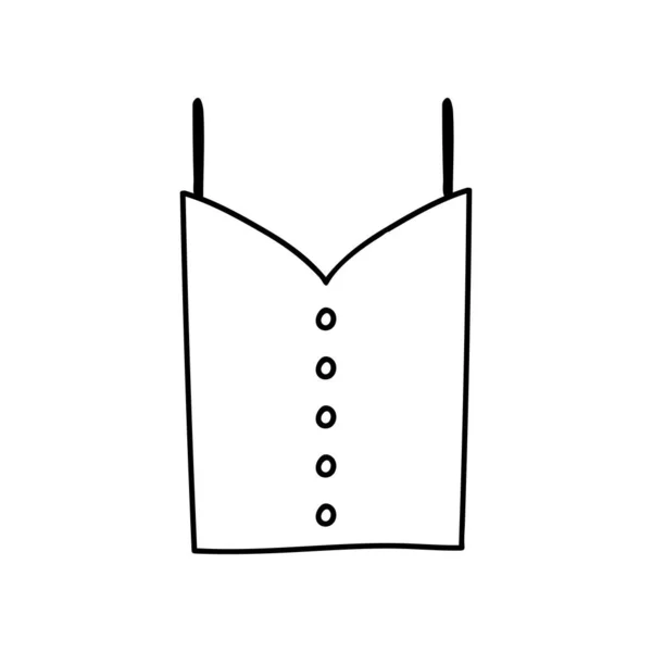 Vector Dibujado Mano Clipart Parte Superior Del Verano Camiseta Para — Vector de stock