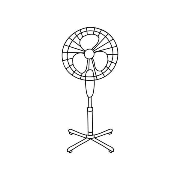 Leuke Grappige Vectorhandgetekend Krabbeltje Ventilator Met Een Koele Lucht Voor — Stockvector