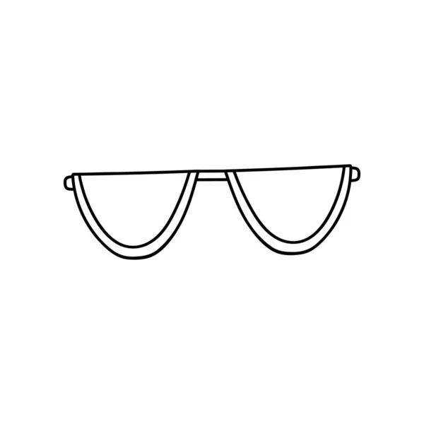 Hand Drawn Cute Trendy Vector Clipart Sunglasses Summer Bright Sun — Stock Vector